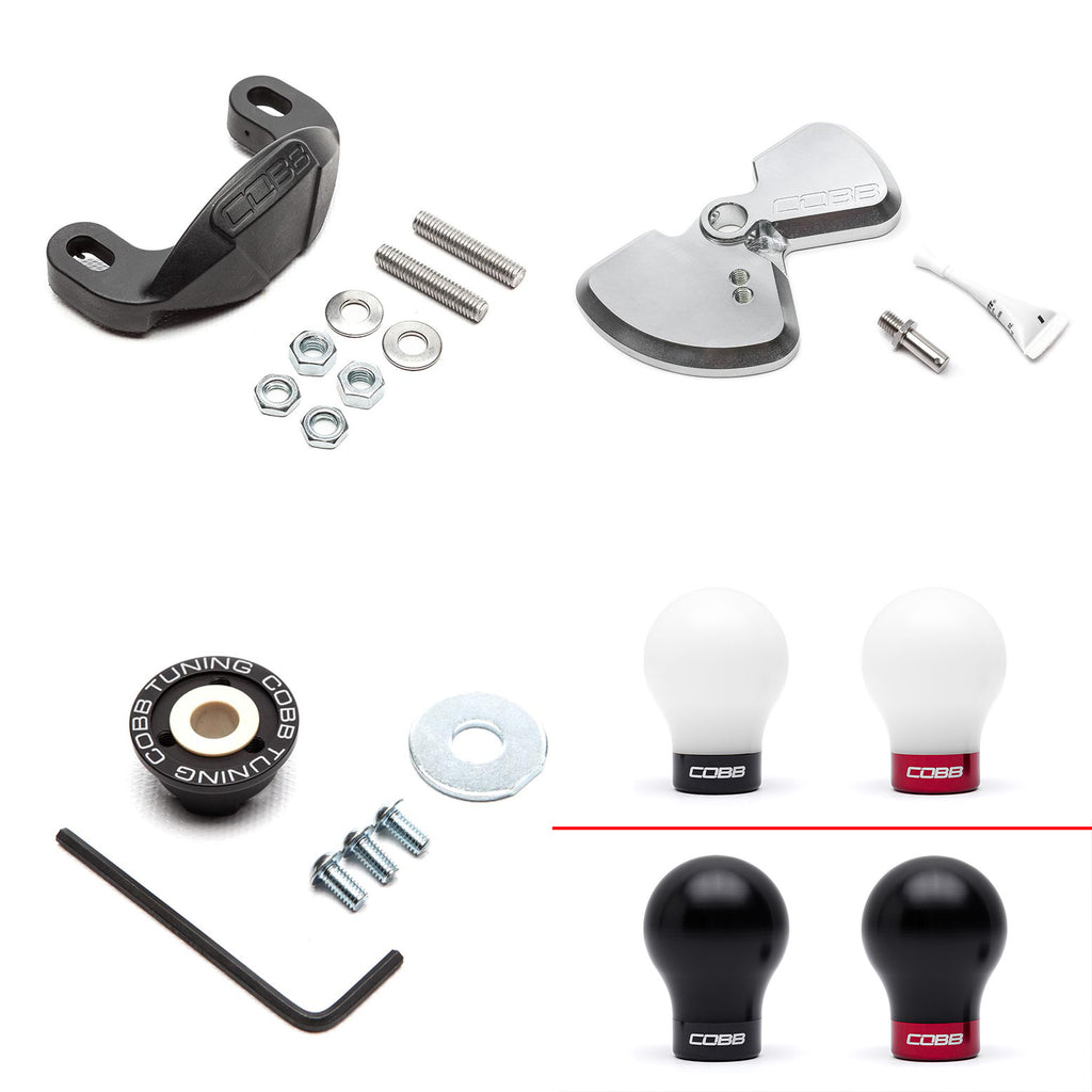 Cobb Stage 1+ Drivetrain Package (White; Tall Weighted Shift Knob) - Subaru WRX 2015-2023