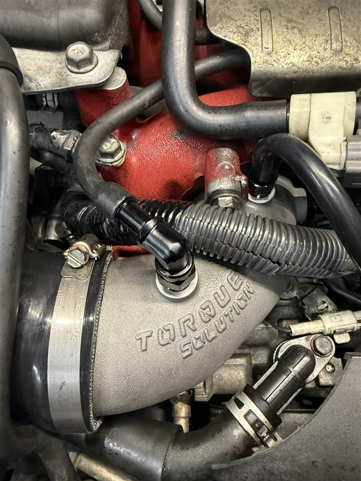 Torque Solution HD Cast Aluminum 2.4in Hard Turbo Inlet - Subaru WRX 2002-2007 / STi 2004-2021