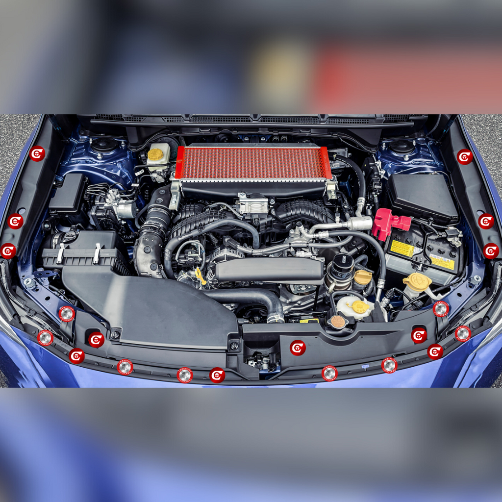 Compressive Tuning 20 Piece Engine Dress-Up Clips - Subaru WRX 2022+ (VB)