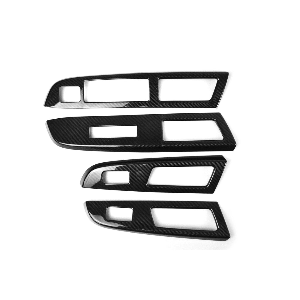 JDMuscle Tanso Carbon Fiber Window Switch Cover - Subaru WRX / STi 2015-2016