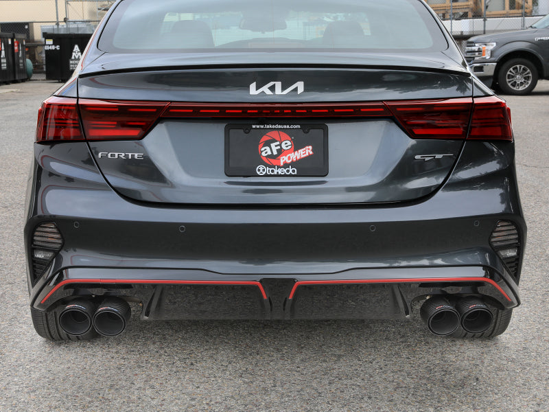 aFe 3in-2.5in 304 SS Axle-Back Exhaust w/ Carbon Fiber Tips - Kia Forte GT 1.6L 2022-2024