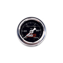Load image into Gallery viewer, IAG Performance 0-100 PSI Liquid Filled Fuel Pressure Gauge (Black Face) - Multiple Subaru Models w/ Aftermarket FPR