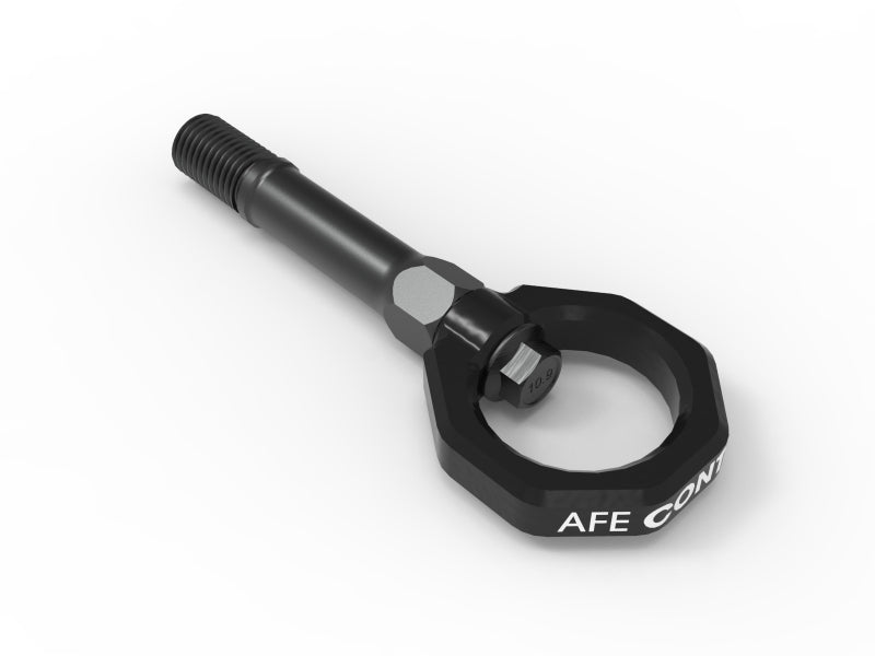 aFe CONTROL Front Tow Hook Black - Nissan 370z 2009-2020 / Z 2023-2025