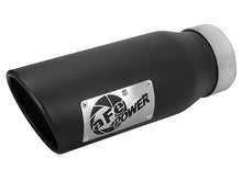 Load image into Gallery viewer, aFe MACH Force-Xp 409 Stainless Steel Clamp-on Black Exhaust Tip (Left) - Universal