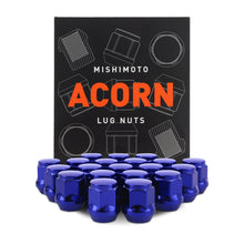 Load image into Gallery viewer, Mishimoto Steel Acorn Lug Nuts M12 x 1.5 - 20pc Set - Blue