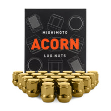Load image into Gallery viewer, Mishimoto Steel Acorn Lug Nuts M12 x 1.5 - 24pc Set - Gold