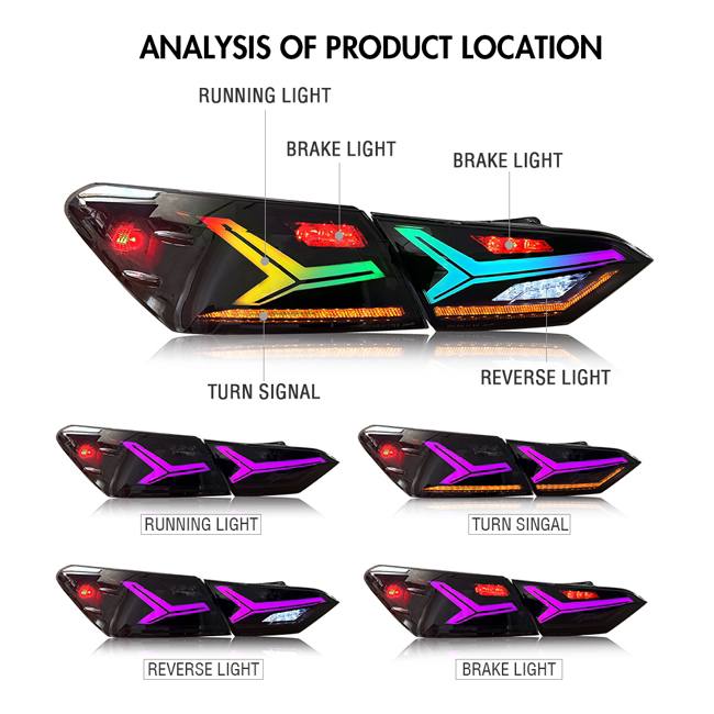 Invoke Concepts Aero Style RGB LED Tail Lights - Toyota Camry 2018-2024