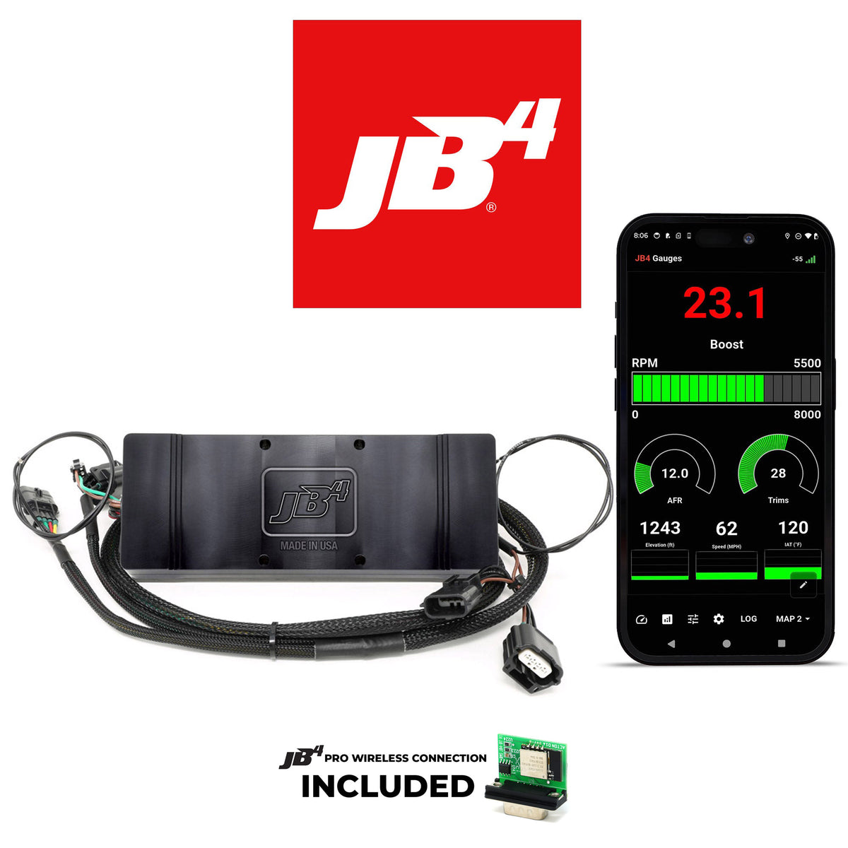 JB4 Performance Tuner w/ Fuel Control Wires & Billet Enclosure