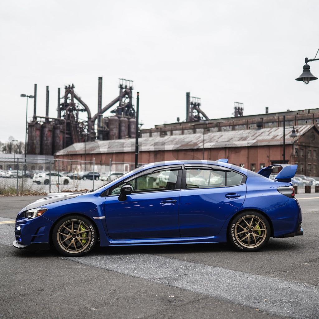 JDMuscle Tanso Carbon Fiber Rain Guards / Wind Deflectors - Subaru WRX / STi 2015-2021