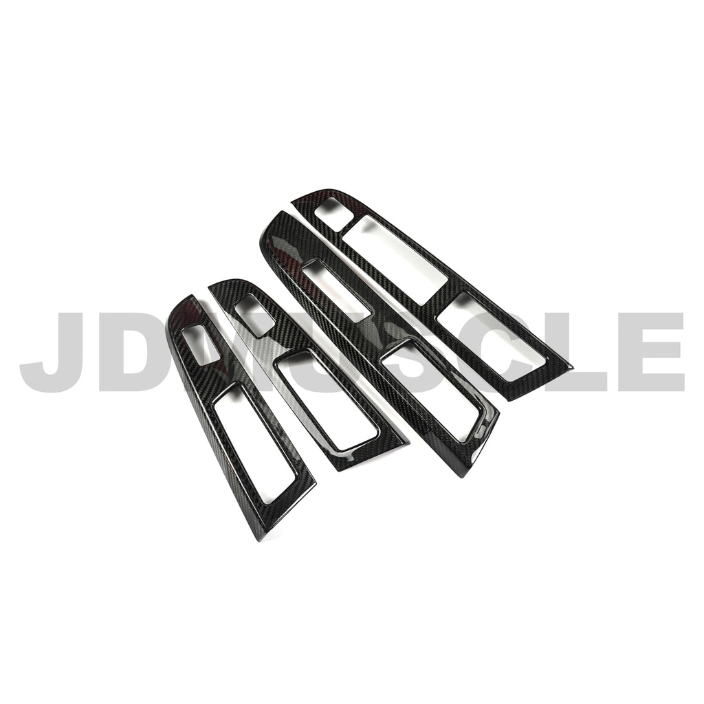 JDMuscle Tanso Carbon Fiber Window Switch Cover - Subaru WRX / STi 2015-2016