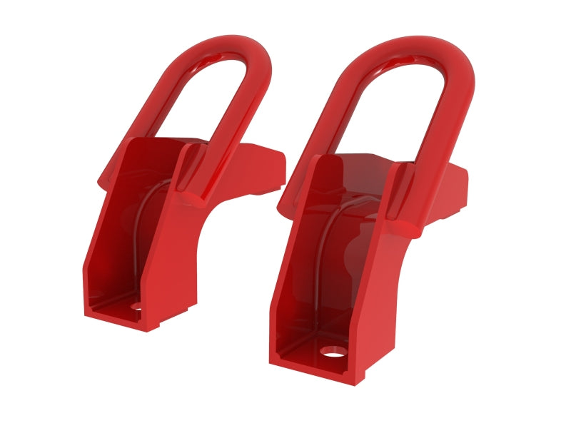 aFe POWER Front Tow Hooks Red - Toyota Tundra / Sequoia 2022+