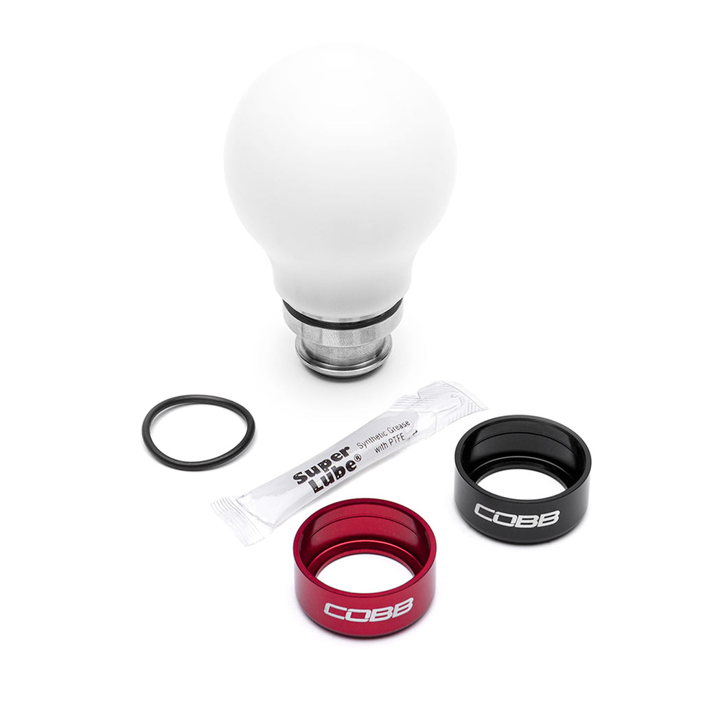 Cobb Subaru 5-Speed COBB Weighted Shift Knob (White; Short) - Subaru WRX 2002-2014 (+Multiple Subaru Fitments)
