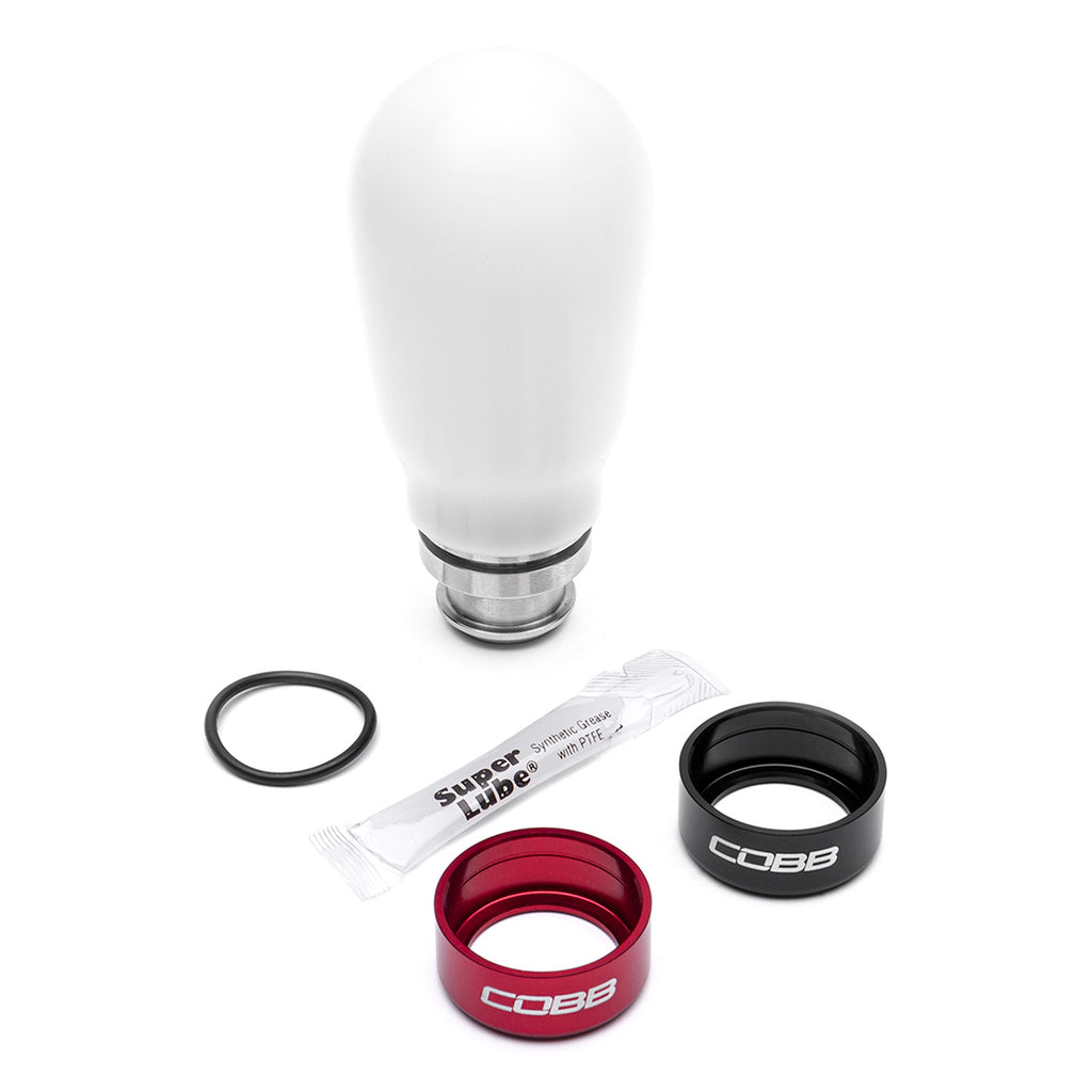 Cobb Subaru 5-Speed COBB Weighted Shift Knob (White; Tall) - Subaru WRX 2002-2014 (+Multiple Subaru Fitments)