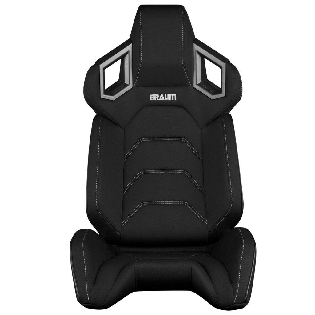 Braum Racing ALPHA-X Series Racing Seats (Pair; Black Cloth)
