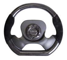 Load image into Gallery viewer, NRG Carbon Fiber Steering Wheel (320mm) CF Center Plate & Two-Tone Carbon w/Suede Trim Handles