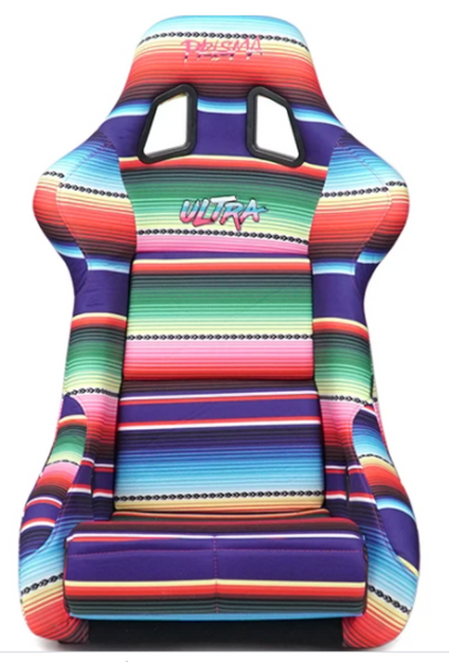 NRG FRP Bucket Seat PRISMA Serepi Edition W/ Red Pearlized Back
