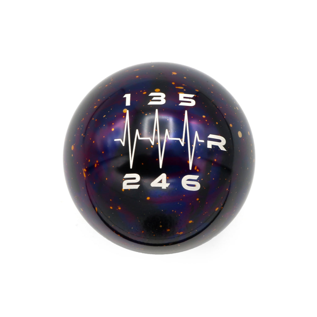 Billetworkz 6 Speed Heartbeat Engraving Cosmic Space Shift Knob - Subaru STi 2004-2021