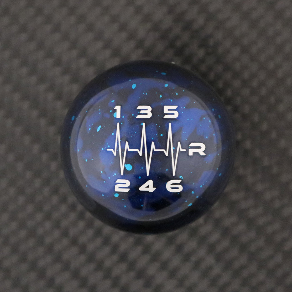 Billetworkz 6 Speed Heartbeat Engraving Cosmic Space Shift Knob - Subaru STi 2004-2021