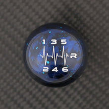 Load image into Gallery viewer, Billetworkz 6 Speed Heartbeat Engraving Cosmic Space Shift Knob - Subaru STi 2004-2021