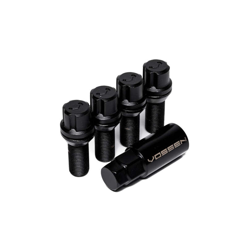 Vossen 30mm Lug Bolt Locks (14x1.25; 17mm Hex; Cone Seat ; Black) Set of 4 - Universal