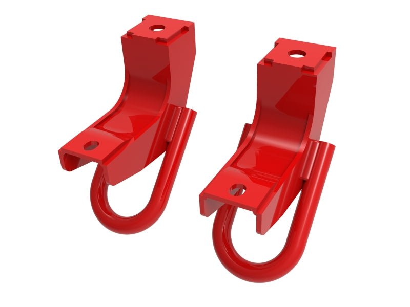 aFe POWER Front Tow Hooks Red - Toyota Tundra / Sequoia 2022+
