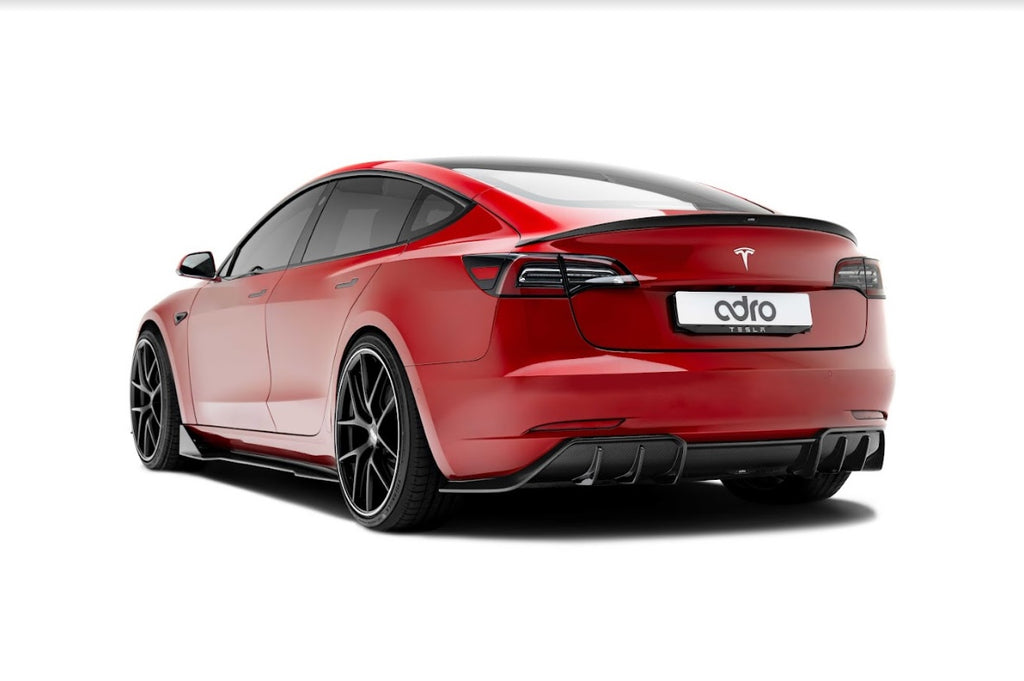 Adro Premium Prepreg Carbon Fiber Rear Diffuser - Tesla Model 3 2017-2023