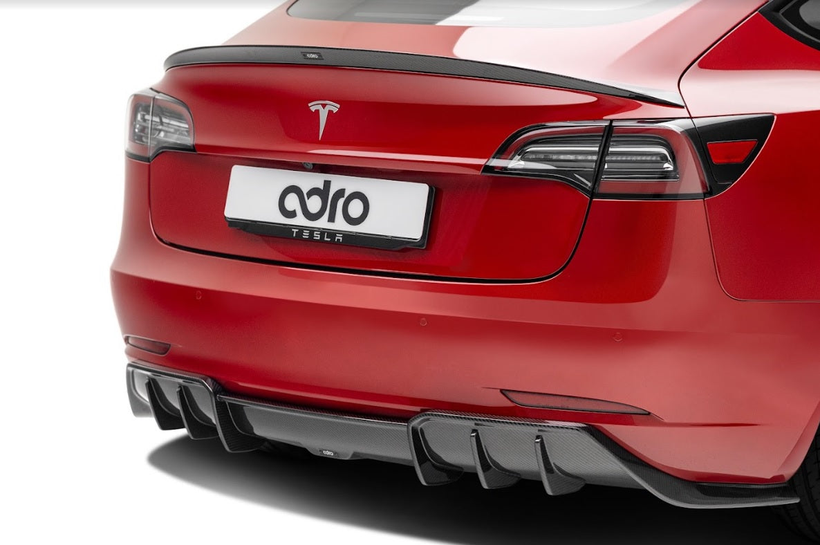 Adro Premium Prepreg Carbon Fiber Spoiler - Tesla Model 3 2017
