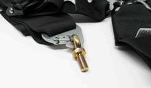 Load image into Gallery viewer, Patterson Performance 5 Point Cam Lock Racing Harness - Black w/ Teal