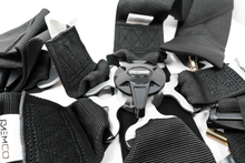 Load image into Gallery viewer, Patterson Performance 5 Point Cam Lock Racing Harness - Black w/ Teal