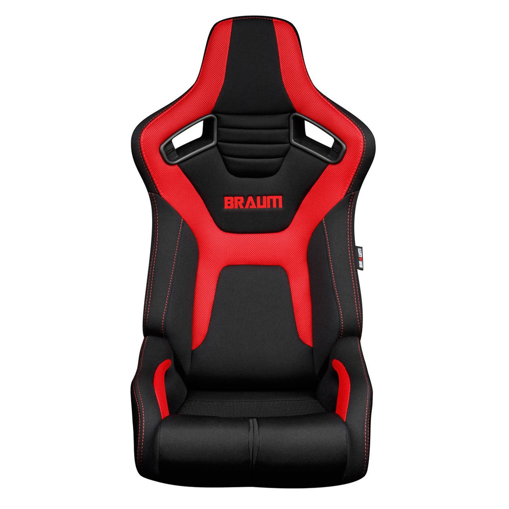 Braum Racing ELITE-R Series Racing Seats (Pair; Black & Red Cloth)