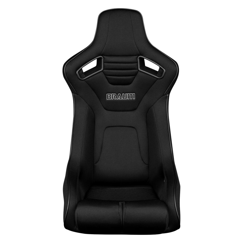 Braum Racing ELITE R Series Fixed Back Racing Seats (Single; Black / Black Piping)