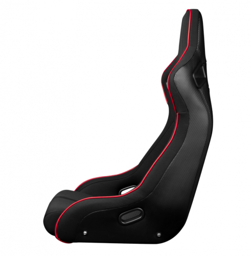 Braum Racing ELITE R Series Fixed Back Racing Seats (Single; Black / Red Piping)