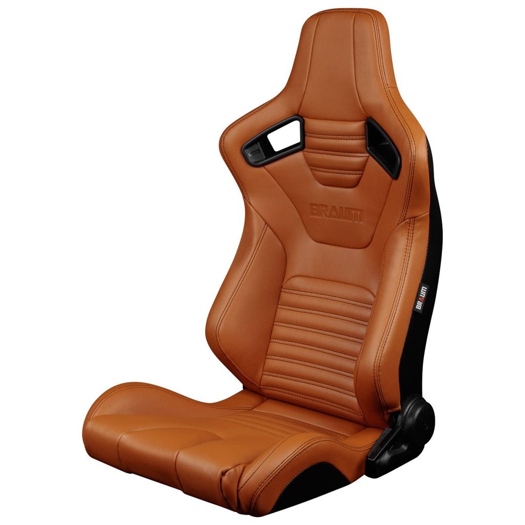 Braum Racing ELITE-X Series Racing Seats (Pair; British Tan Leatherette)