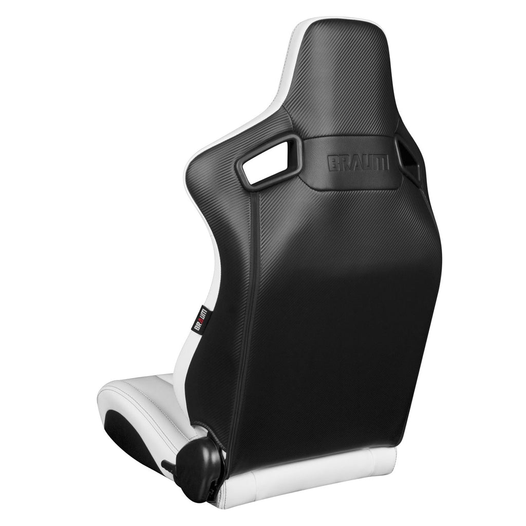 Braum Racing ELITE-X Series Racing Seats (Pair; White Leatherette)