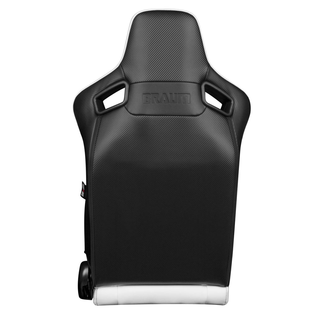 Braum Racing ELITE-X Series Racing Seats (Pair; White Leatherette)