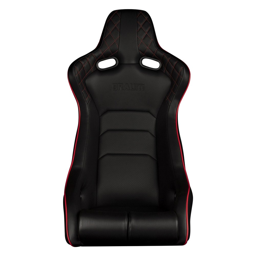 Braum Racing VENOM X Series Fixed Back Racing Seats (Single; Diamond Edition / Red Piping)