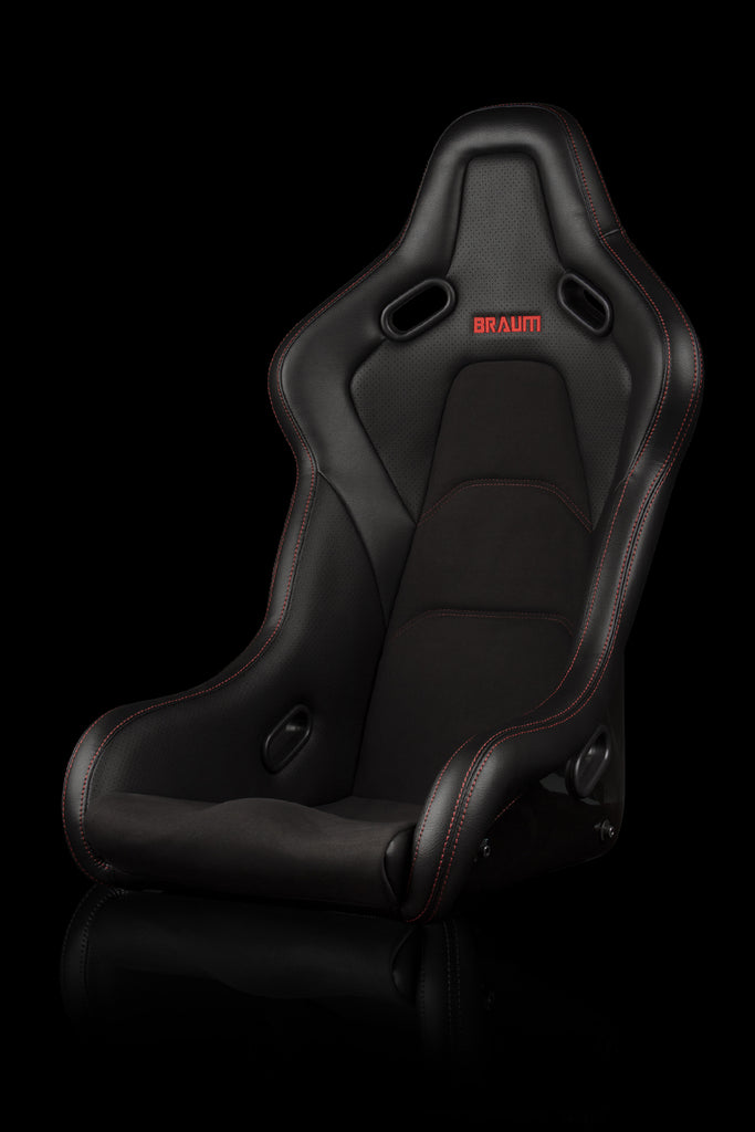 Braum Racing FALCON-S Series Fixed Back Composite Racing Seat (Single; Black Alcantara)
