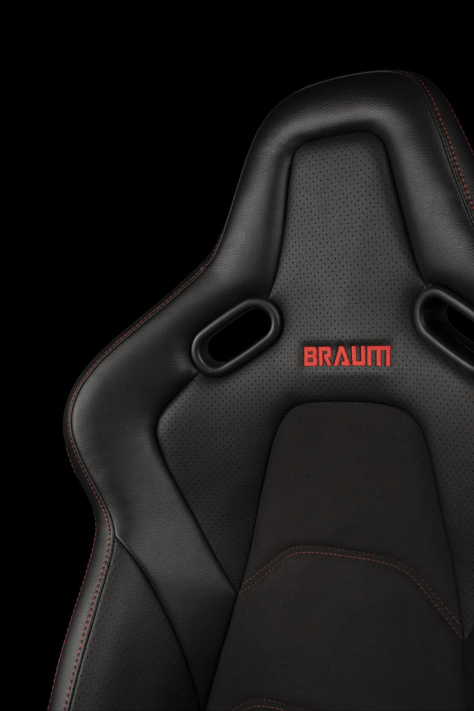Braum Racing FALCON-S Series Fixed Back Composite Racing Seat (Single; Black Alcantara)