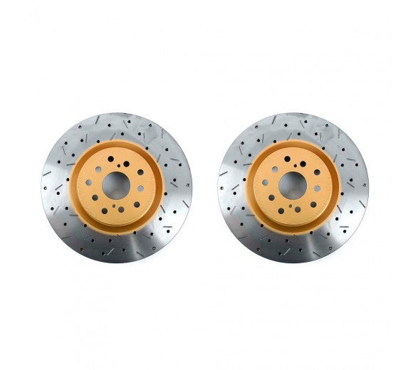 DBA 4000 Series Drilled & Slotted Rear Rotors (Pair) - Subaru STI 2008-2017