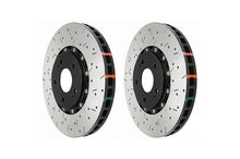 Load image into Gallery viewer, DBA 5000 Drilled & Slotted 2-Piece Front Rotors w/ Black Hat (Pair) - Subaru STI 2004-2017