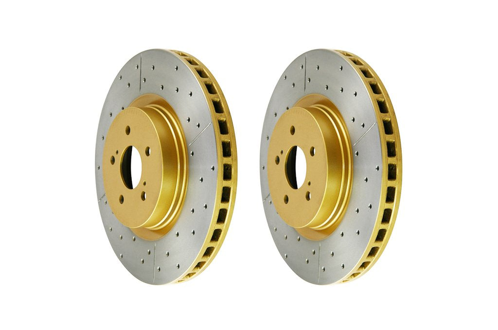DBA Street Series Drilled & Slotted Front Rotors (Pair) - Subaru STI 2004-2017