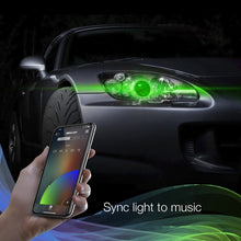 Load image into Gallery viewer, XK GLOW 2 In 1 LED Headlight w/ Multi-Color Devil Eye | XKCHROME SMARTPHONE APP