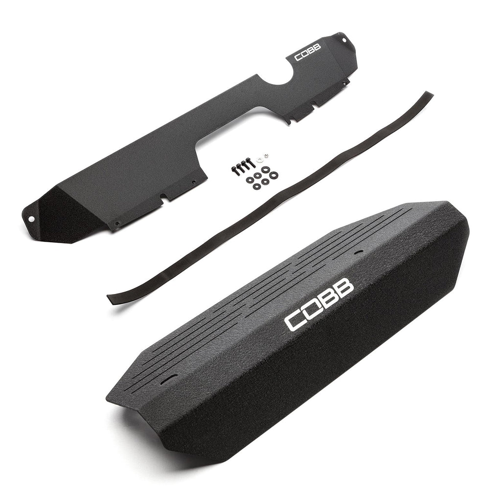 Cobb Radiator Shroud + Alternator Cover Package (Wrinkle Black) - Subaru STI 2015-2021