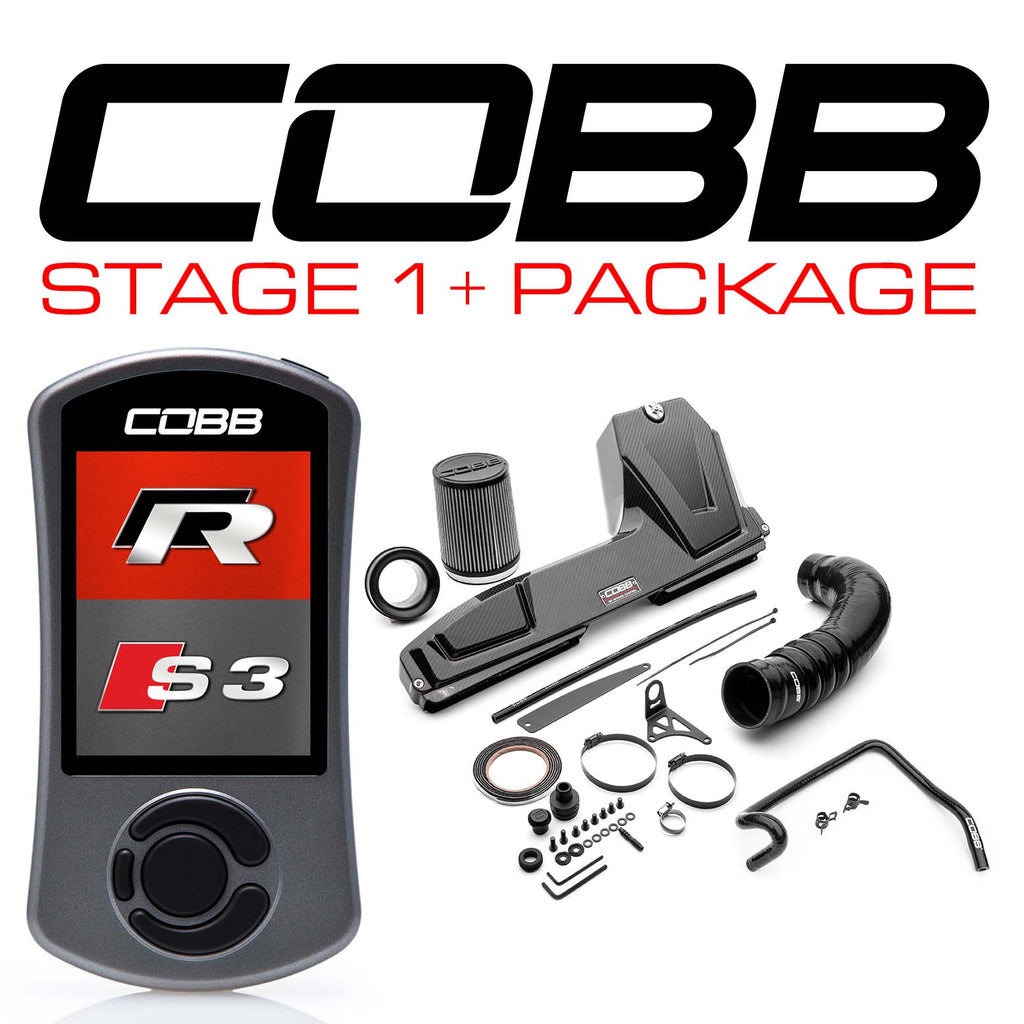 Cobb Stage 1+ Redline Carbon Fiber Power Package with DSG / S Tronic Flashing - Volkswagen Golf R 2015-2019 / Audi S3 2015-2020
