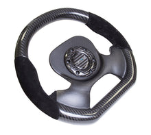 Load image into Gallery viewer, NRG Carbon Fiber Steering Wheel (320mm) CF Center Plate & Two-Tone Carbon w/Suede Trim Handles
