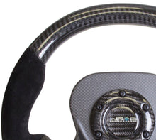 Load image into Gallery viewer, NRG Carbon Fiber Steering Wheel (320mm) CF Center Plate & Two-Tone Carbon w/Suede Trim Handles