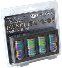 Load image into Gallery viewer, Project Kics 12 x 1.5 Neochrome T1/06 Monolith Lug Nuts - 4 Pcs