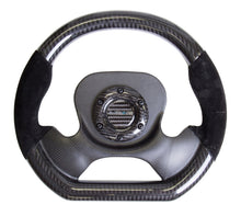 Load image into Gallery viewer, NRG Carbon Fiber Steering Wheel (320mm) CF Center Plate & Two-Tone Carbon w/Suede Trim Handles