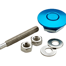 Load image into Gallery viewer, Move Over Racing Single Blue Anodized Low Profile Mini Quik Latch - Universal