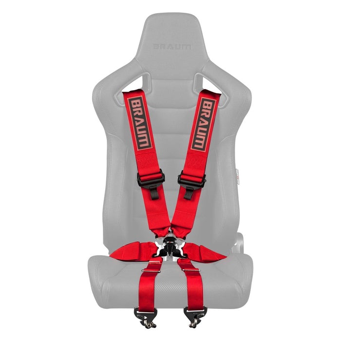 Braum Racing 6Pt FIA Certified Racing Harness (Red / Black)